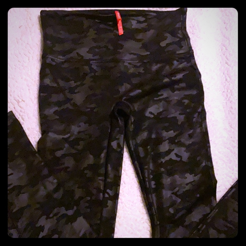 Faux Leather Camo Spanx